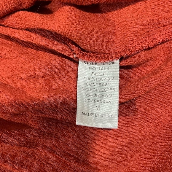 GiGiO USA Tunic Blouse Boho Bohemian Peasant Shirt Oversized Size M Bell Sleeve - Picture 5 of 7